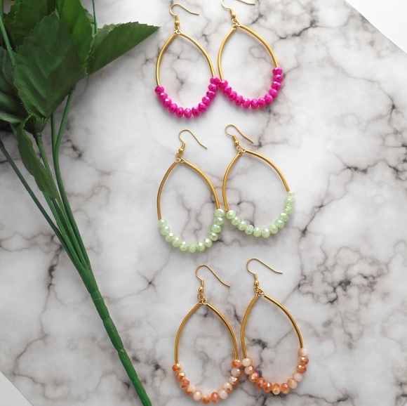 Bee Glam Boutique Jewelry - 🆕️ Lexi Hoop Beaded Earrings